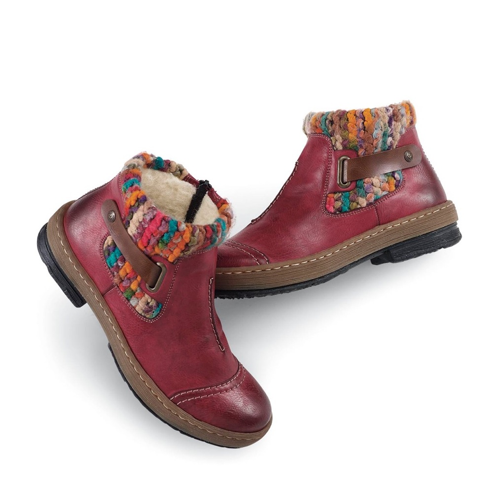 Rieker felicitas wine color ankle boots